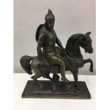 19th c Bronze of King Clovis on horseback, bronze