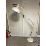 Modern tall white enamelled adjustable standard la