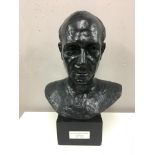 Bronze bust of Dr S Leonard Simpson. signed indist