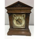 Victorian oak cased Bracket clock. retailers name