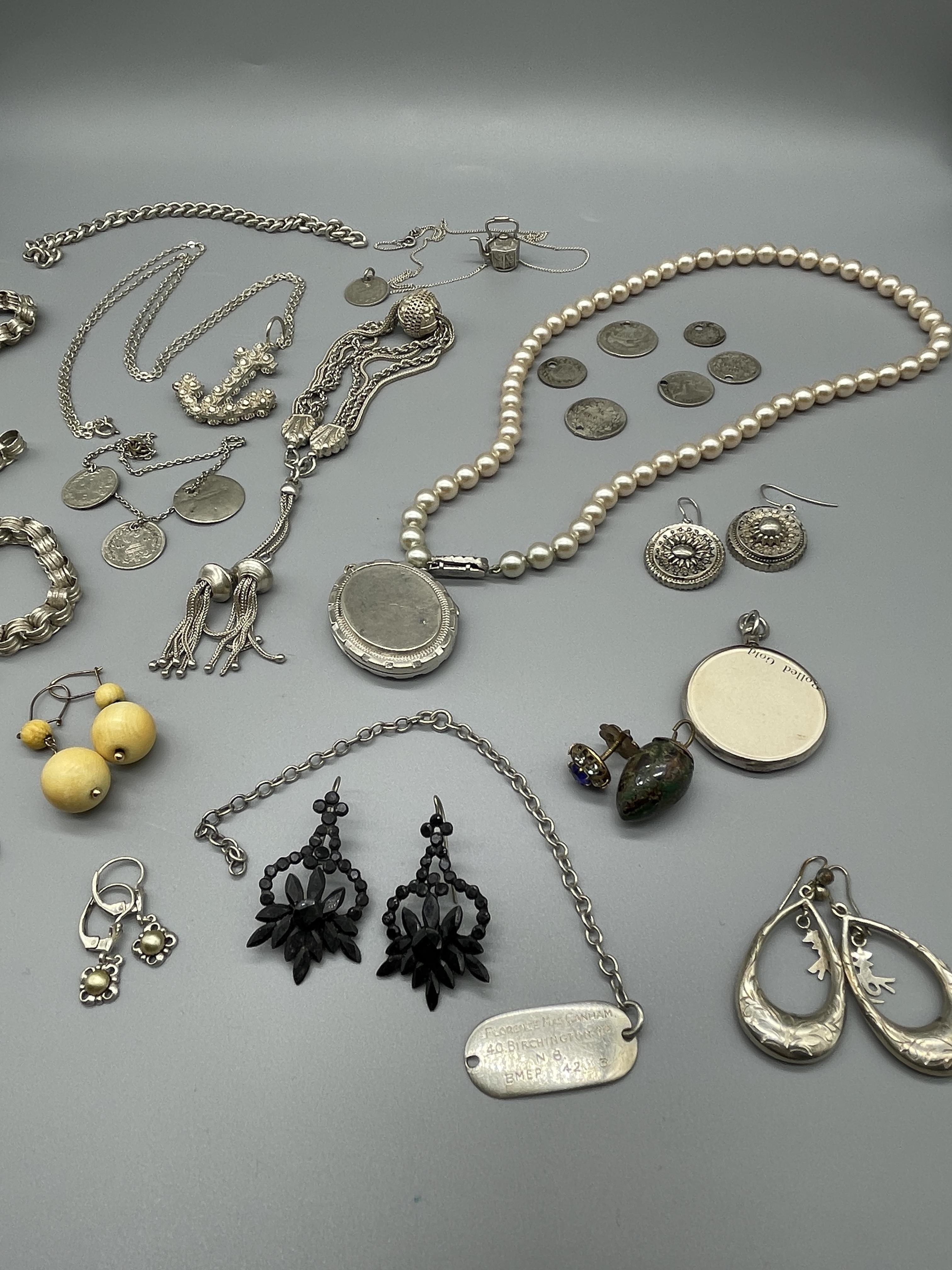 Silver Jewellery and dress jewellery - Image 6 of 7