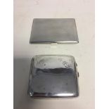 Two HM Silver cigarette cases