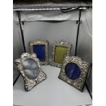 Four HM Silver Photo frames approx Six x Four inch