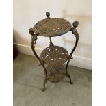 Brass 19th century three Tier Stand 74 cm