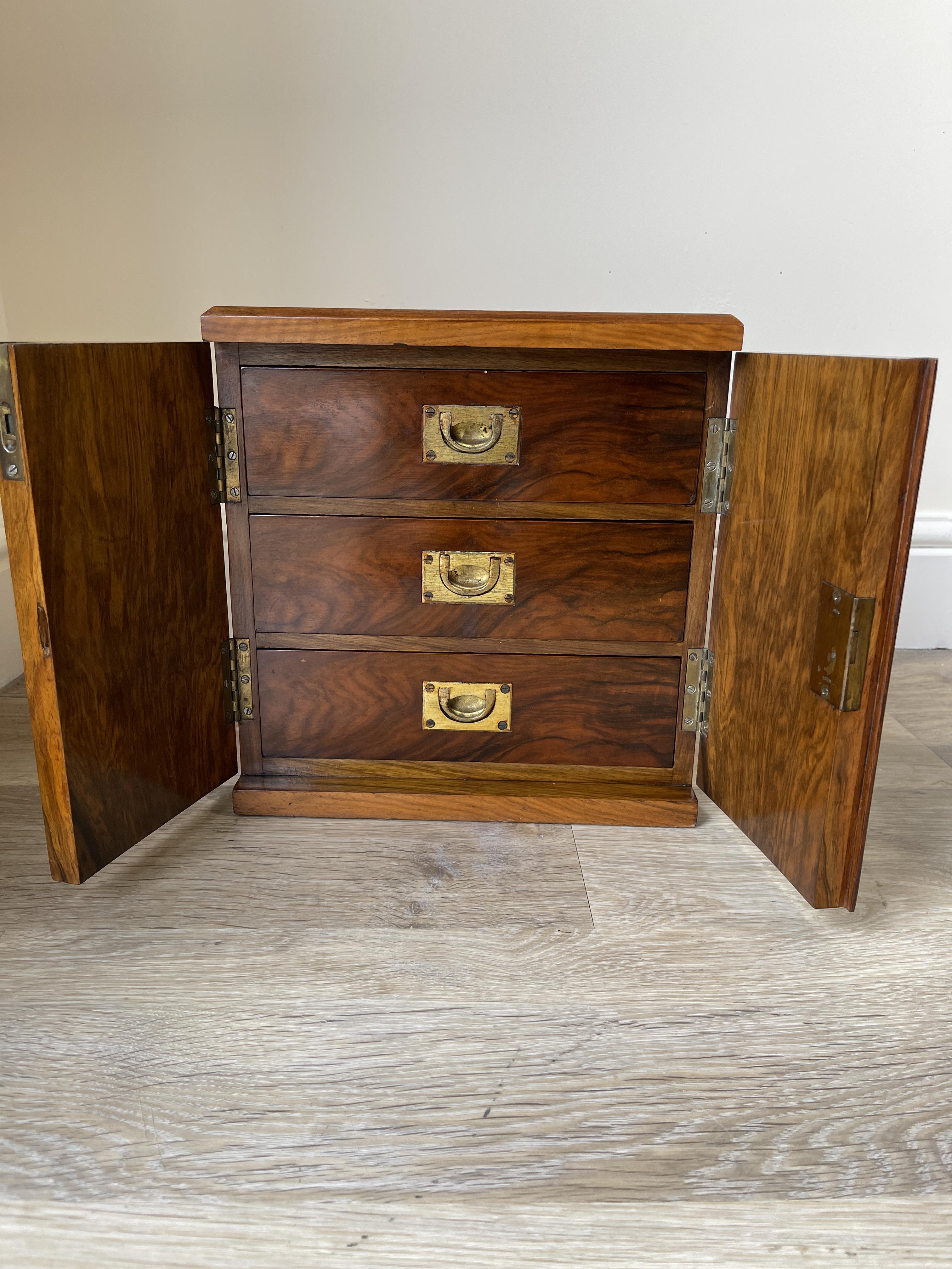 Chinese six drawer miniature cabinet. with parquet - Image 8 of 12