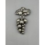 Georg Jensen silver grape brooch.