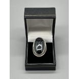 Georg Jensen silver Haemetite ring