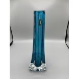 Whitefriars blue spill vase still with original st