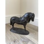 P Lenordez bronze figure of a pit pony, beautifull