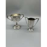 Indian/Pakistan silver trophy and one other. 154 G