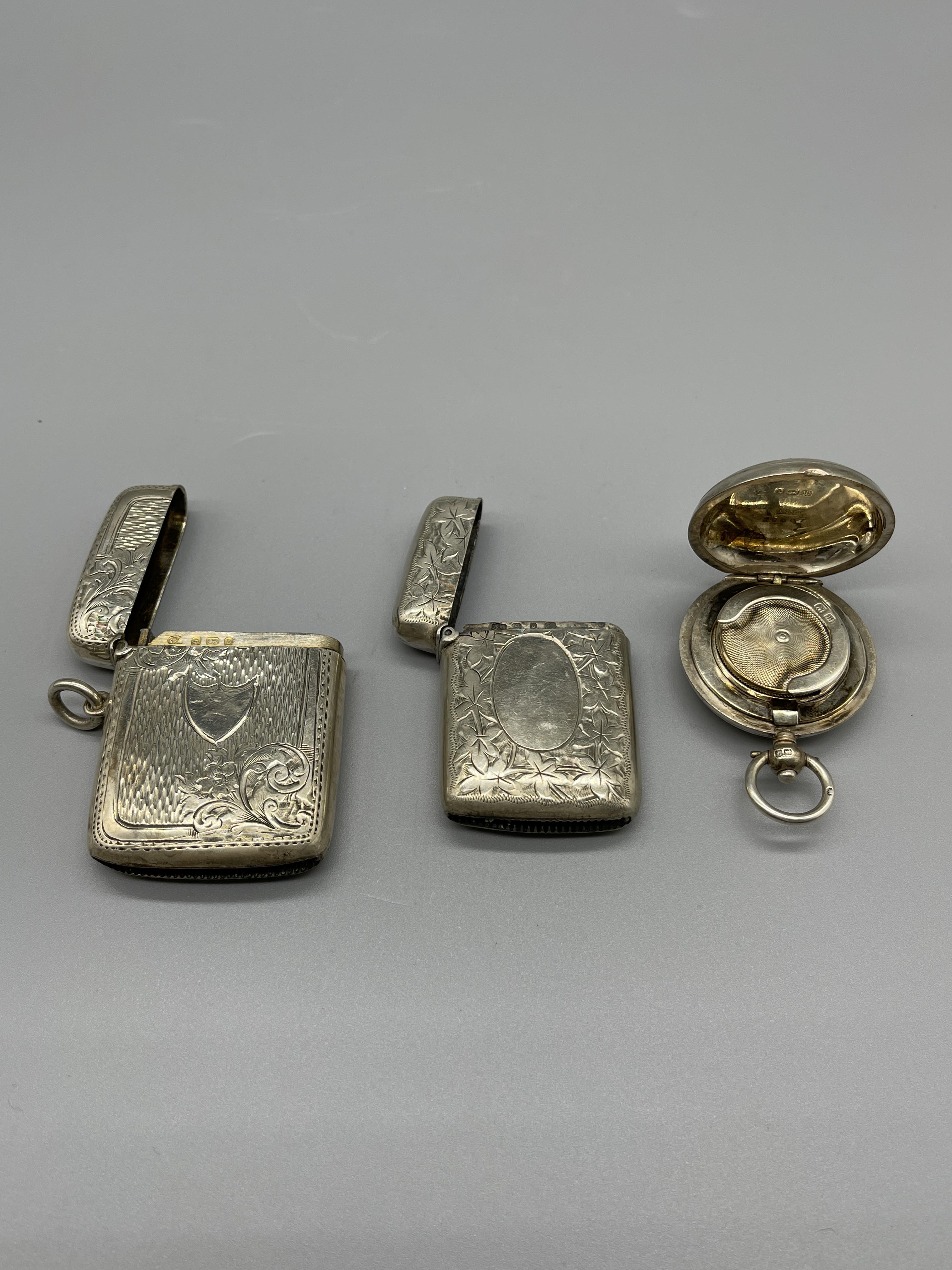 Two HM silver vesta cases and a Sovereign case. we - Image 9 of 9