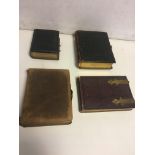 Four Victorian photo albums, with family portrait