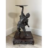 19th c Bronze Tazza in the form of a ferocious dem