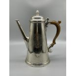 Regency Armorial engraved HM Silver coffee pot, L