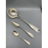Continental Silver Ladle and spoons. 275G