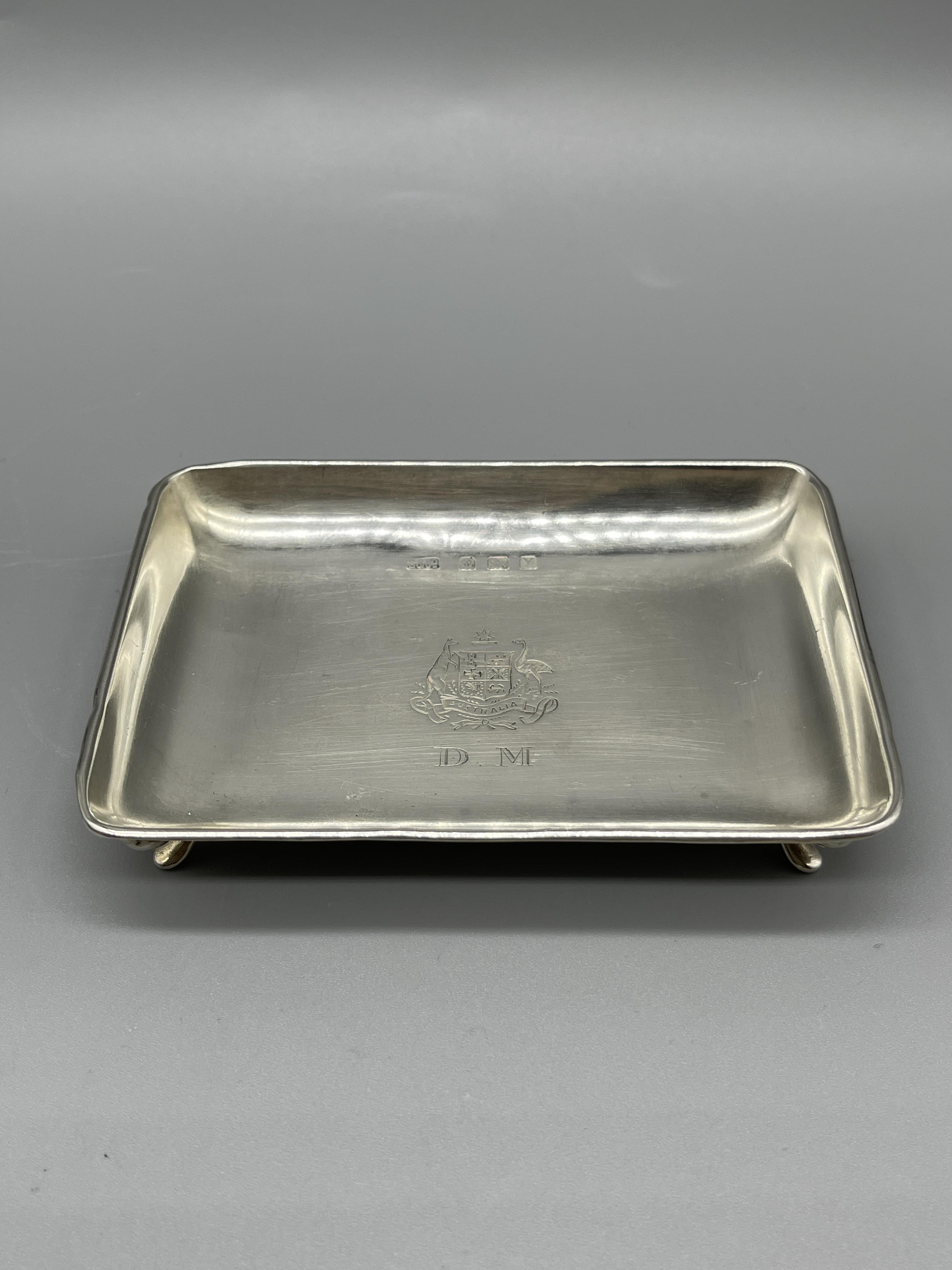 Two HM Silver ashtrays, salts and snips.160 G - Image 6 of 11