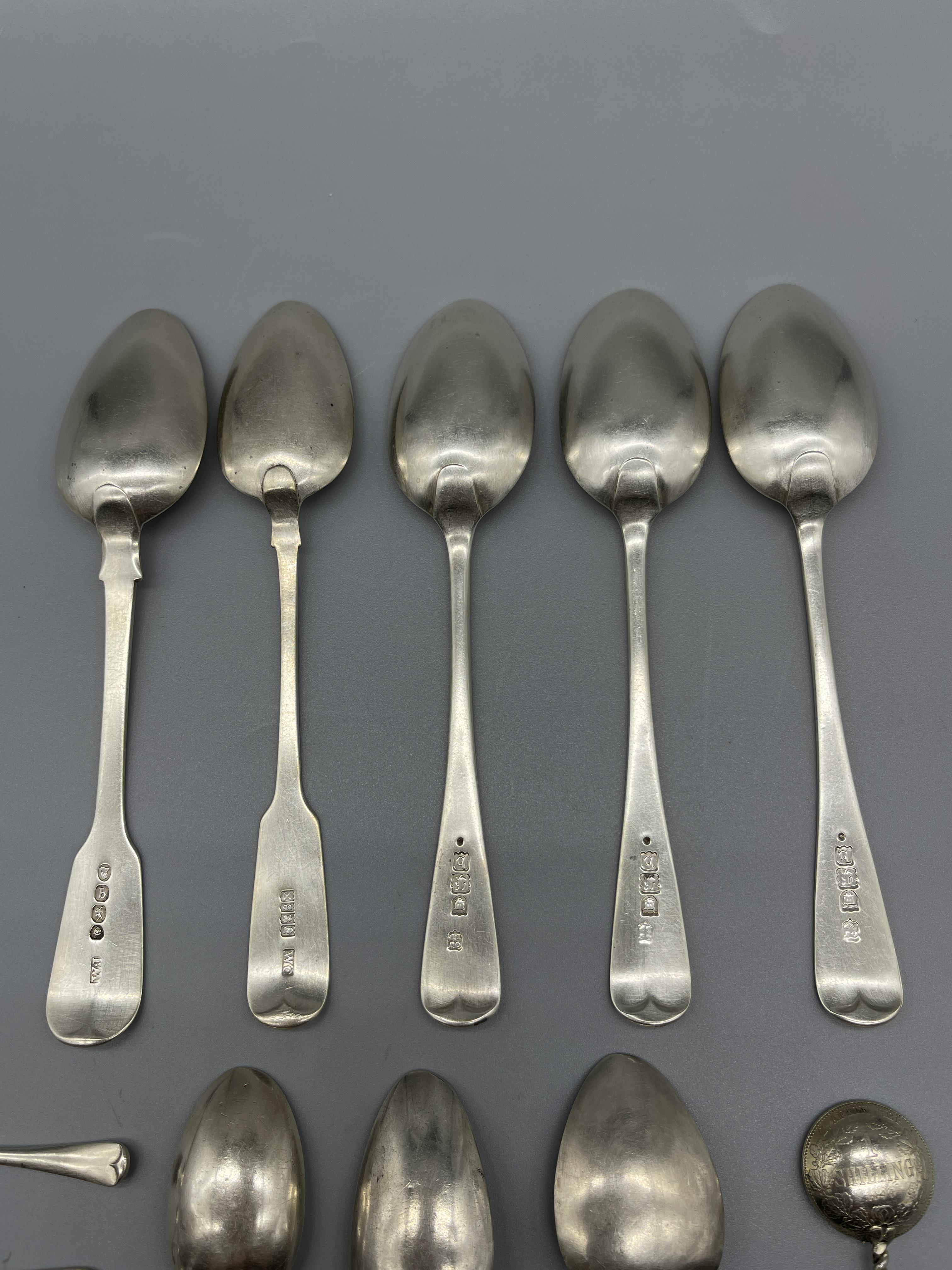 Qty HM silver spoons. 180G - Image 3 of 5