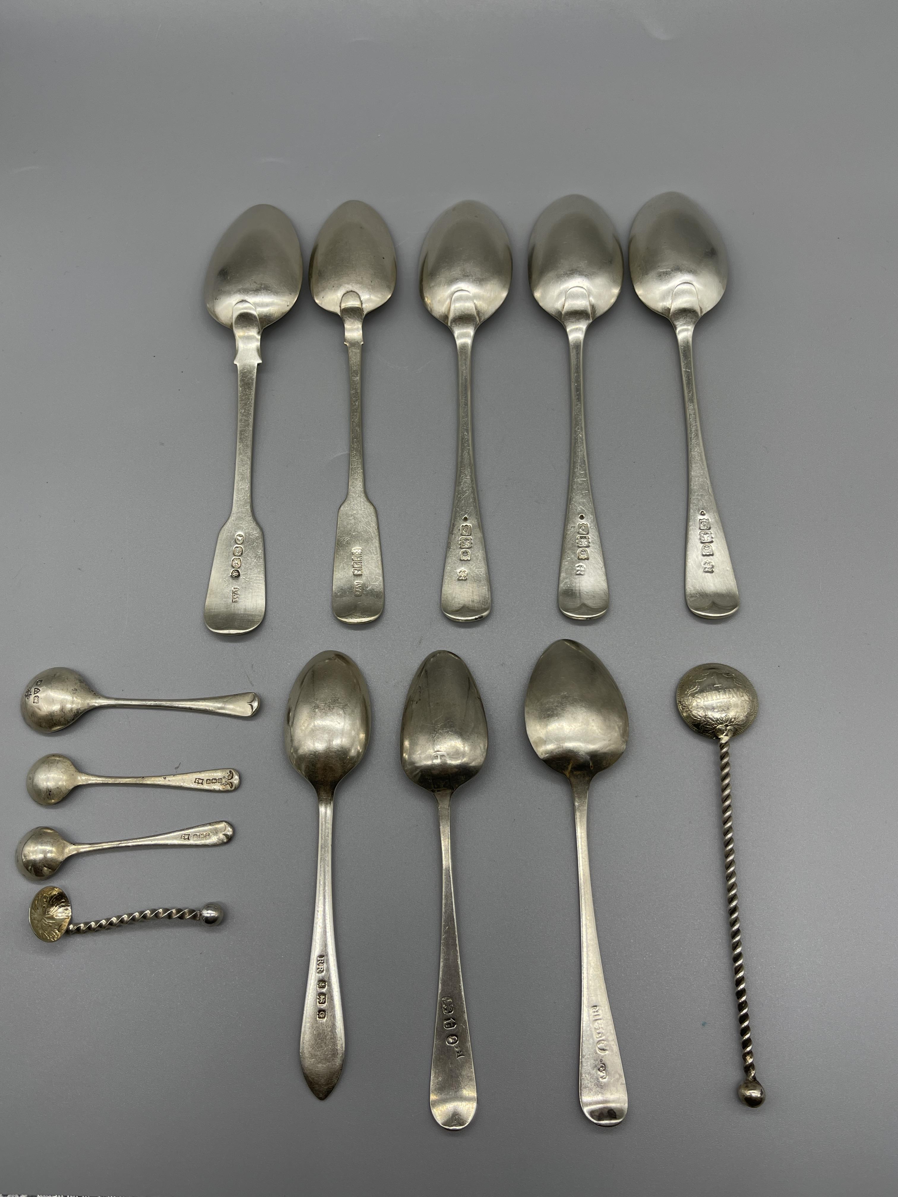 Qty HM silver spoons. 180G - Image 2 of 5