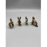 Miniature Vienna Rat Band. Cold painted bronze figures of an