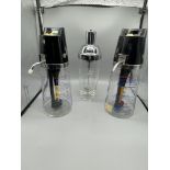 three electric cocktail shakers 9.9" Each