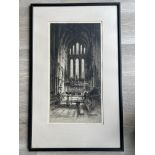 "The Channel Ely Cathedral" Pencil Drawing. Signed