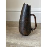 17/17th C Chinese bronze jug, loosely cast with bl