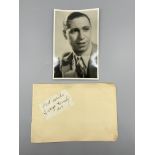 George Formby Autograph 1909 and Photo