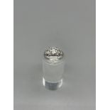 Art Deco Platinum diamond solitaire ring set with