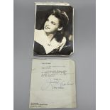 Judy Garland Autopen Photo and Letter from MGM