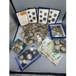 Qty of world and GB coins to inc pre-47 silver exa