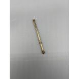 Asprey and Co 9ct gold crown finialled swizzle stick