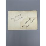 2 Autographs of Max Miller