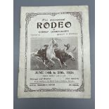 First International Rodeo 1924 Programme
