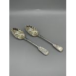 Pair of Victorian Berry spoons, London 1847 by IL
