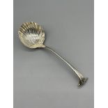 HM Silver scalloped bowl sauce spoon, London 1766