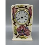 Modern Moorcroft quartz Clock.