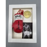 Mini Collage of Mohammed Ali photo and mini boxing
