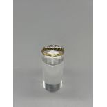18 ct five stone diamond ring, weight 4 grams