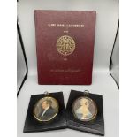 Pair of Victorian Watercolour Miniatures of "The C