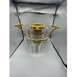 Baccarat Harcourt gold plated crystal ice bucket,