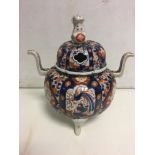 19th c Ceramic Imari Koro A/f restoration to the f