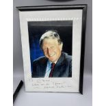 Autograph photo of Michael parkinson and framed au