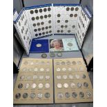 Qty BUNC coins, US Quarters collections in folders