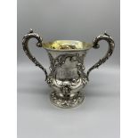 Victorian HM Silver twin handled tankard, London 1