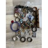 Box of costume jewellery, necklaces, bracelets etc