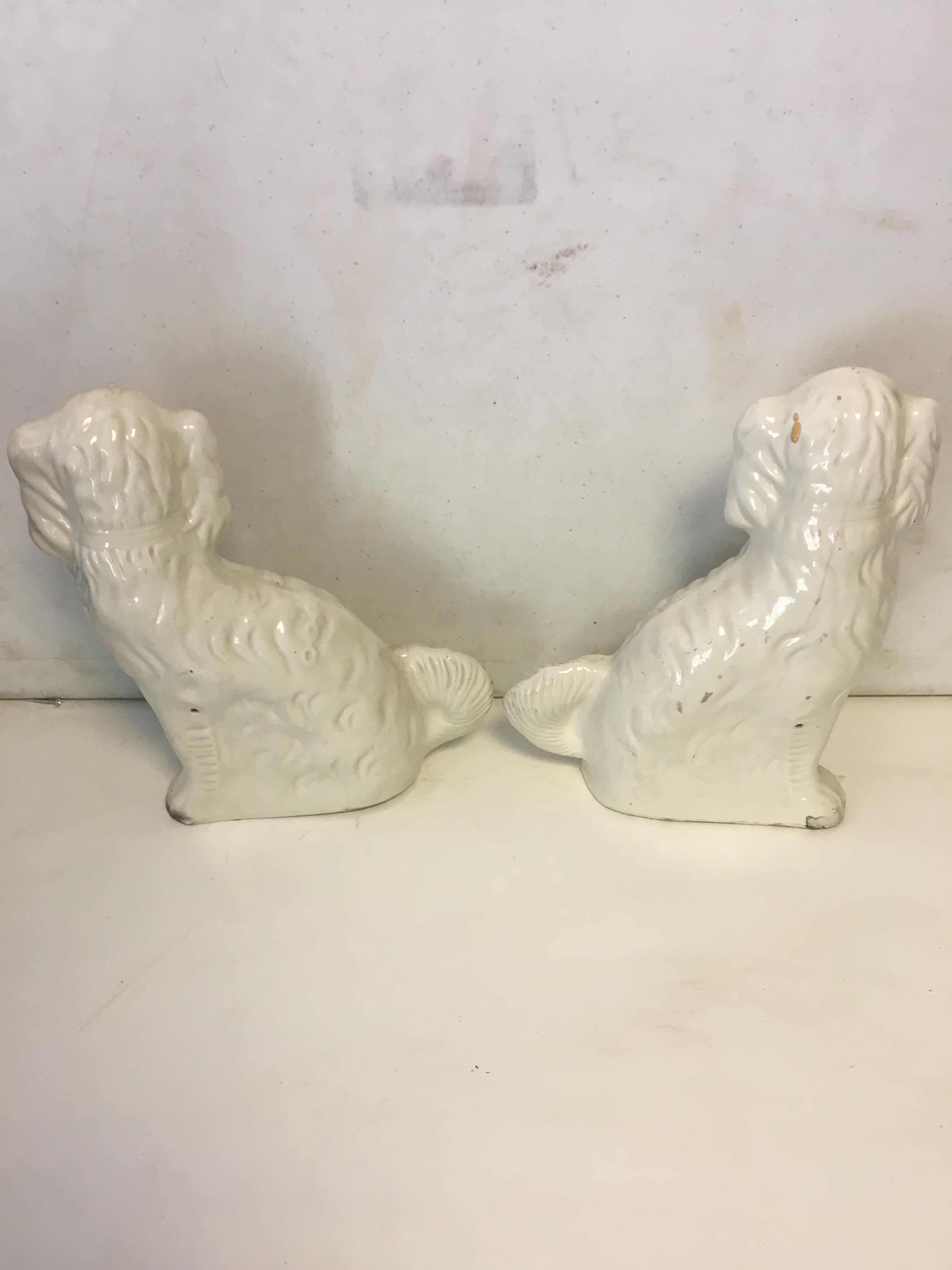 large pair of Staffordshire dogs - Image 2 of 3