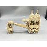 19th c Indian Ivory procession scene