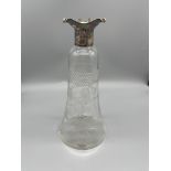 Edwardian Silver trefoil topped decanter