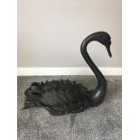 Large bronze swan 56cm