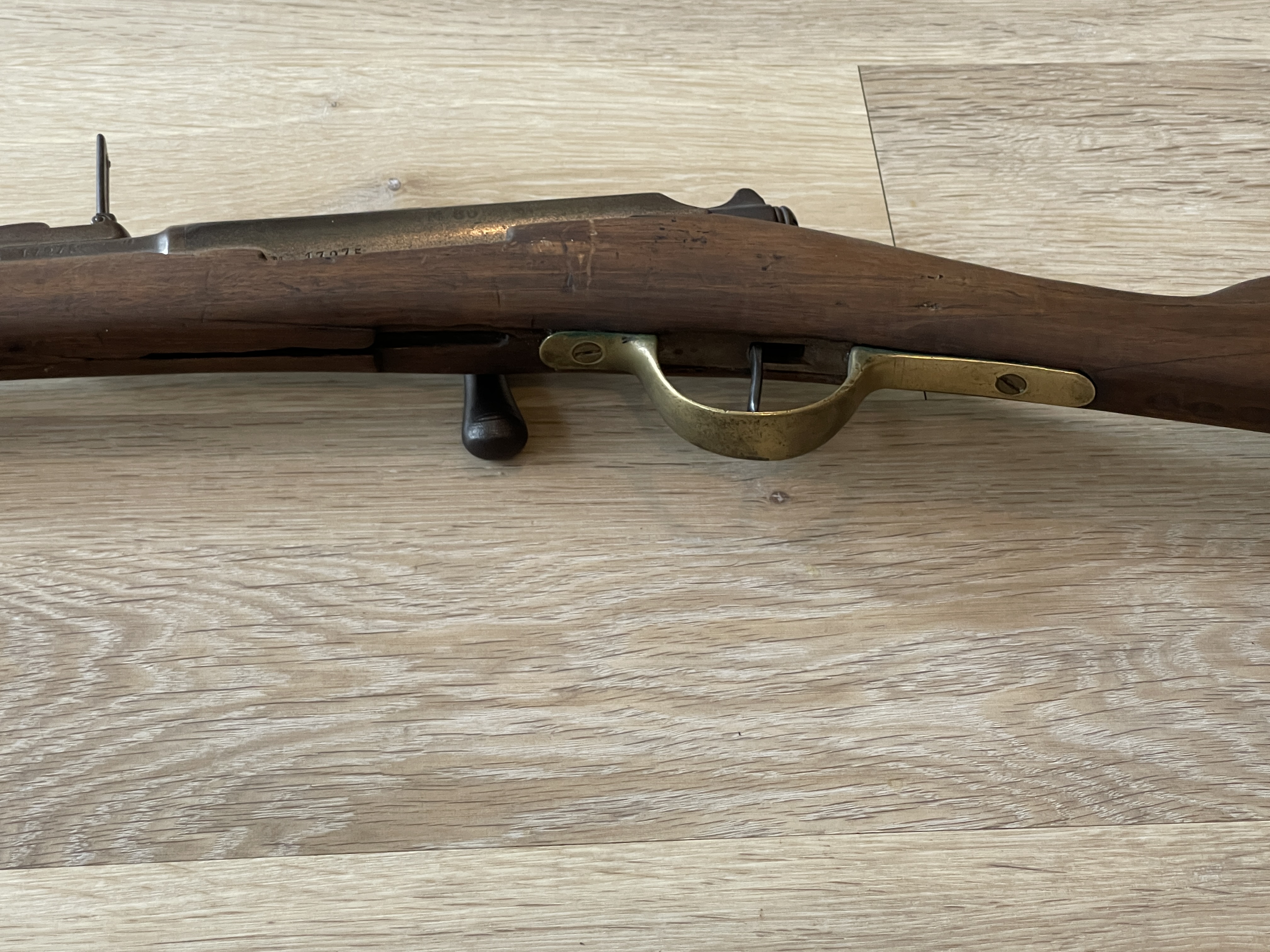 Obsolete calibre 11mm French bolt action rifle and - Image 10 of 15